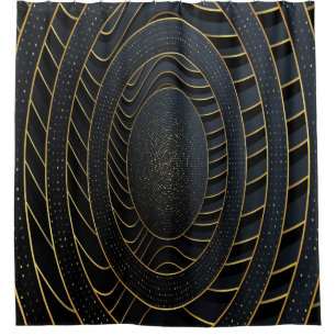 Luxury paper cut backgrounds with golden line and shower curtain