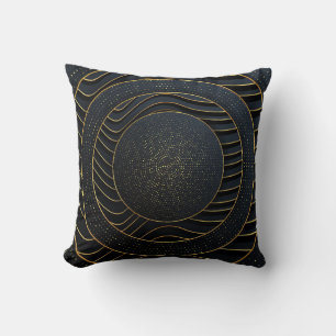 Luxury Paper Cut Golden Backgrounds. Cushion