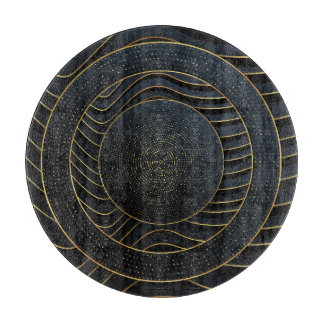 Luxury Paper Cut Golden Backgrounds. Cutting Board