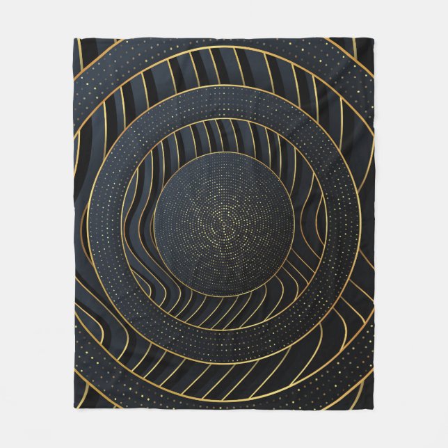 Luxury Paper Cut Golden Backgrounds. Fleece Blanket (Front)