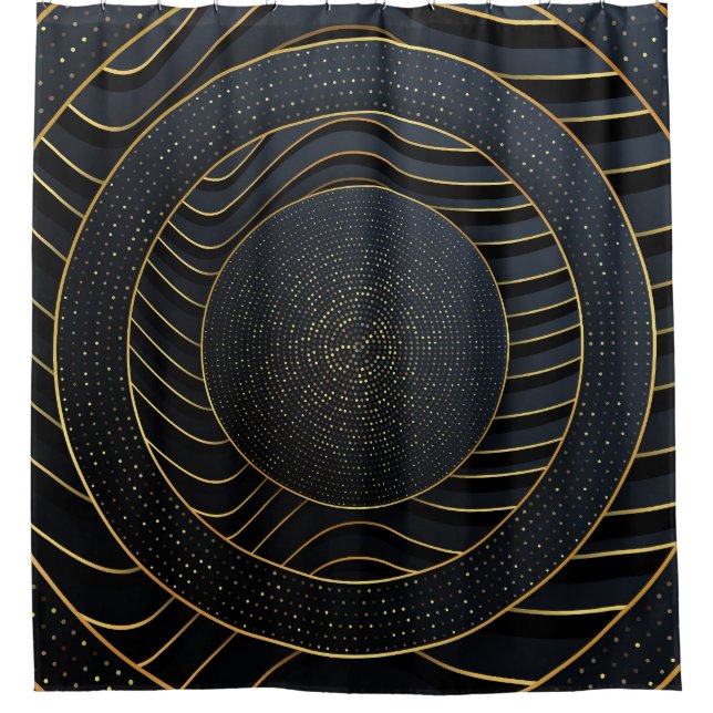 Luxury Paper Cut Golden Backgrounds. Shower Curtain (Front)