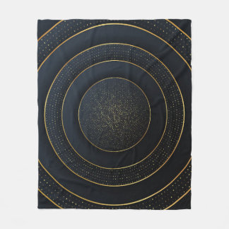 Luxury Paper Cut: Golden Gradient. Fleece Blanket