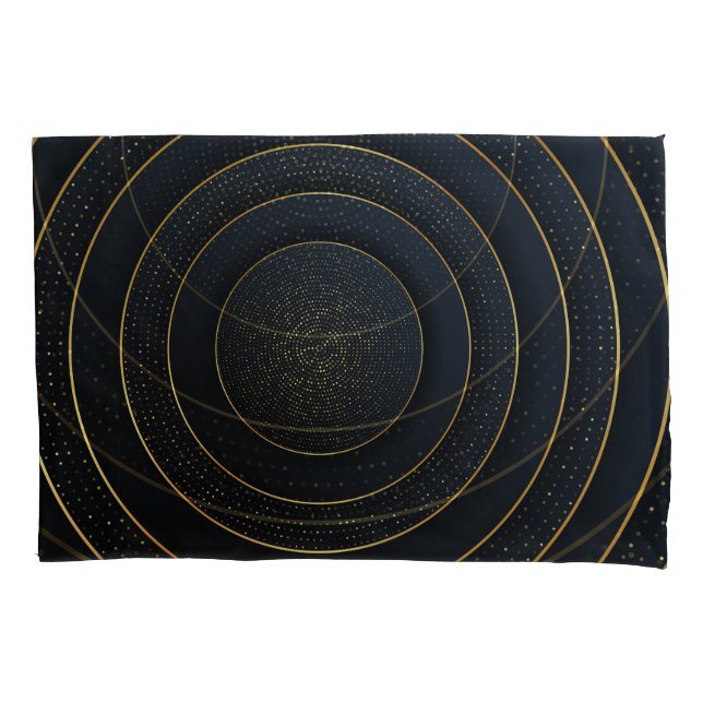 Luxury Paper Cut: Golden Gradient. Pillowcase (Front)