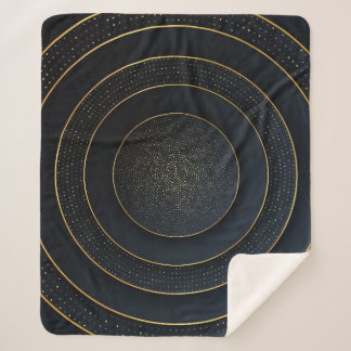 Luxury Paper Cut: Golden Gradient. Sherpa Blanket