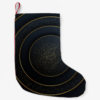 Luxury Paper Cut: Golden Gradient. Small Christmas Stocking