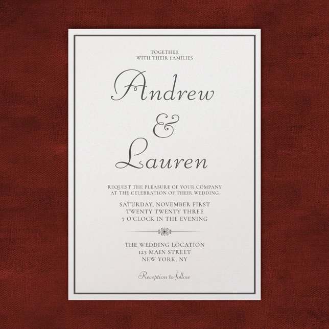 Luxury Pearl Classic Formal Elegant Wedding Invitation (Luxury Pearl Classic Formal Elegant Wedding Invitation
)