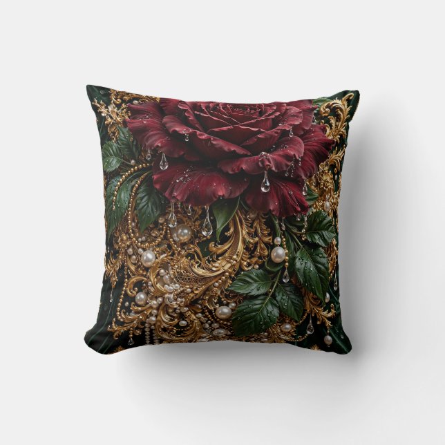Luxury Pearl Jewel Pillow  (Front)