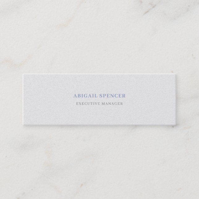 Luxury Pearl Plain Minimal Professional Mini Business Card (Front)