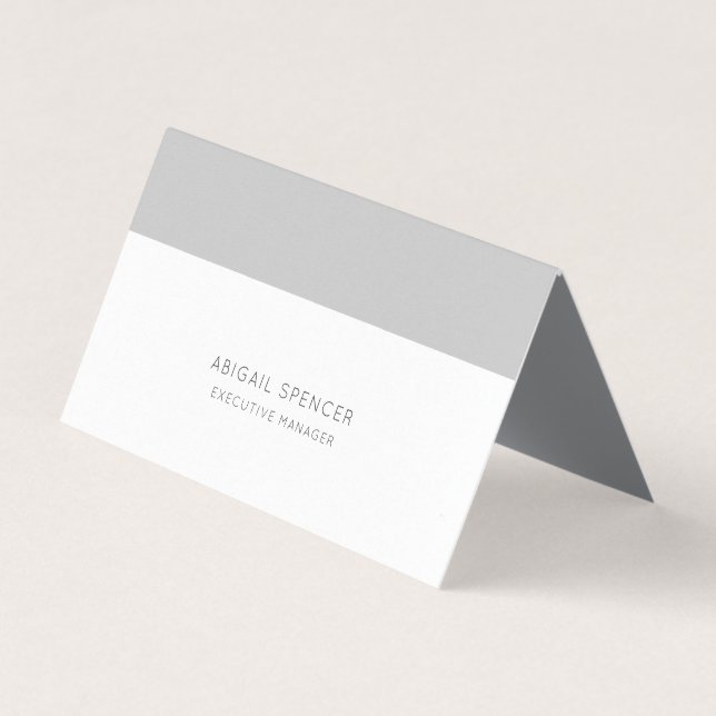 Luxury Pearl Plain Minimalist Professional Business Card (Front)