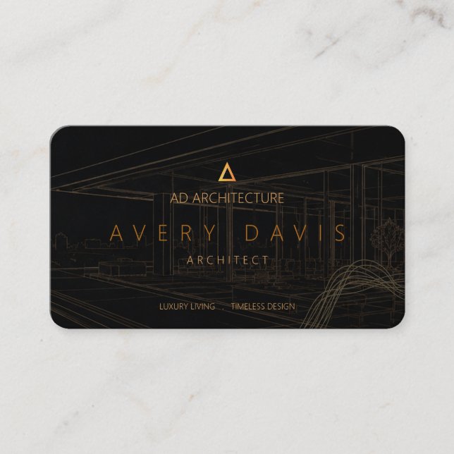 Luxury Penthouse Architect Business Card (Front)