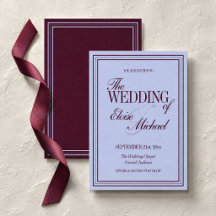Luxury Periwinkle and Plum Formal Wedding