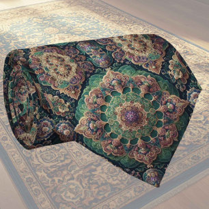 Luxury Persian Designer Rug   Faux Silk Neck Tie