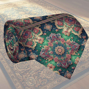 Luxury Persian Designer Rug   Faux Silk Neck Tie