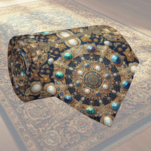 Luxury Persian Designer Rug Faux Silk Neck Tie