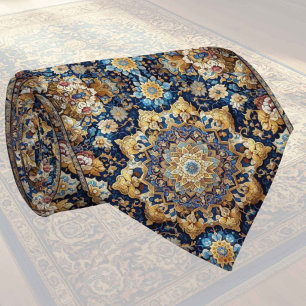 Luxury Persian Designer Rug   Faux Silk Neck Tie