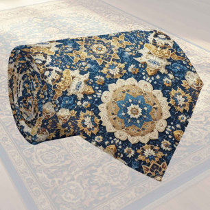 Luxury Persian Designer Rug   Faux Silk Neck Tie