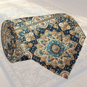 Luxury Persian Designer Rug Faux Silk Neck Tie