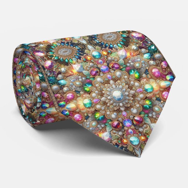 Luxury Persian Designer Style | Faux Silk Neck Tie (Rolled)