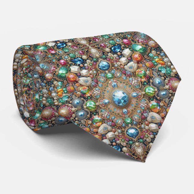 Luxury Persian Designer Style | Faux Silk Neck Tie (Rolled)