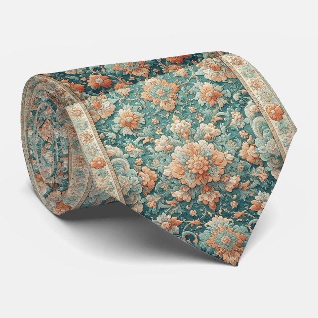 Luxury Persian Designer Style | Faux Silk Neck Tie (Rolled)