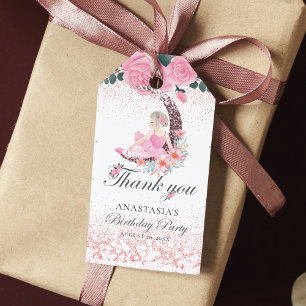 Luxury Personalised Birthday Ballerina Moon  Gift Tags