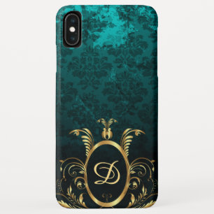 Luxury Personalised Damask Turquoise Case-Mate iPhone Case