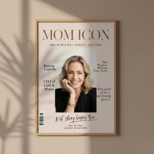Luxury Personalised Mum Custom Photo Magazine Poster