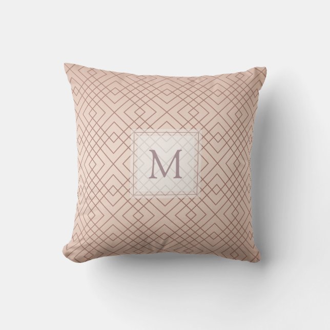 Luxury Personalised pattern Rose Gold Cushion (Front)