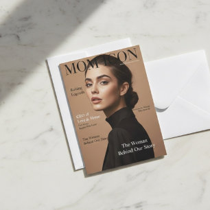 Luxury Personalized Mom Magazine Cover Photo  Holiday Card