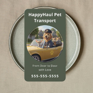Luxury Pet Taxi Veterinary Pet Transport Service Business Card
