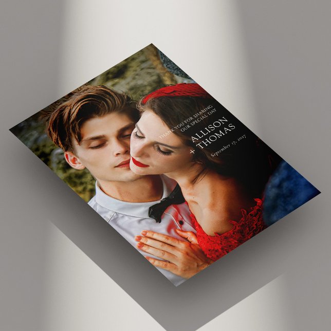 Luxury Photo Wedding Thank You Card (Luxury Photo Wedding Thank You Card )