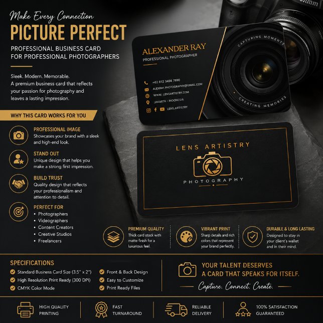 Luxury Photographer Business Card Design (Creator Uploaded)