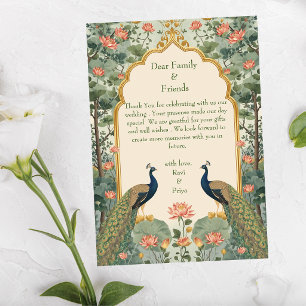 Luxury Pichwai Indian Wedding Thank You Card