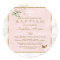Luxury Pink Blush Gold Flowers Marble Baptism