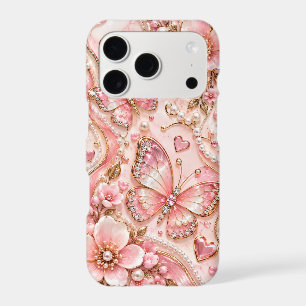 Luxury Pink Butterfly Phone Case.