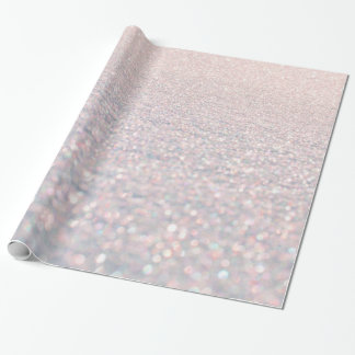 Luxury pink chic faux glitter abstract pattern wrapping paper
