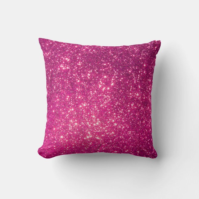 Luxury Pink Gold Glitter Cushion (Front)