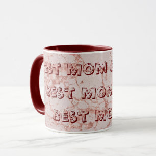 Luxury Pink Rose Blush Glitter Marble Mug