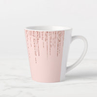 Luxury Pink Rose Gold Sparkly Glitter Fringe