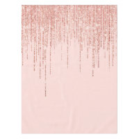 Luxury Pink Rose Gold Sparkly Glitter Fringe