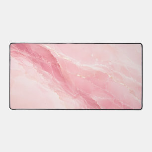 Luxury Pink Rose Quartz Marble Desk Mat
