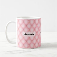 Luxury Pink Tufted Diamond Pattern