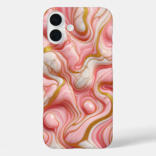 Luxury Pink & White Marble Phone Case - Elegant 