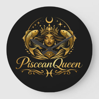 Luxury Piscean Queen Clock