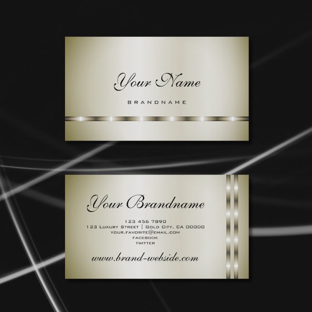 Luxury Platinum Coloured Effect Design Professiona Business Card (Creator Uploaded)
