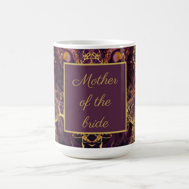 Luxury Plum Purple Marble  Coffee Mug (Center)