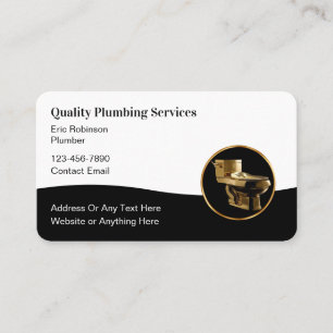Luxury Plumbing Service Business Cards