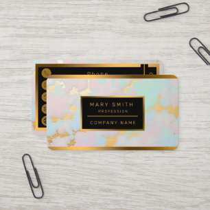 Luxury Popular Blush Pink Mint Gold Collection Business Card