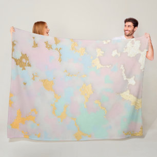 Luxury Popular Blush Pink Mint Gold Collection Fleece Blanket