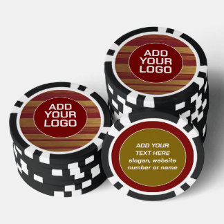 Luxury Popular Burgundy Gold Linen Collection Poker Chips